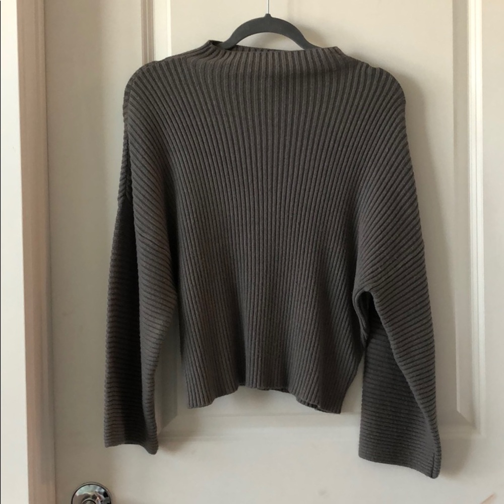 Mock Neck Gray Turtleneck